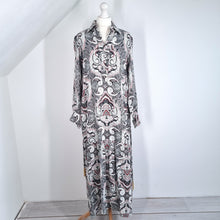 Load image into Gallery viewer, Vintage Rositta Maxi Dress Paisley 70s Belted Kaftan  Austria Long Sleeves 12