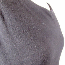 Load image into Gallery viewer, Maje T-shirt Leather Pleated Sleeves Gothic Top Black Scoop Cowl Neck 2 Medium