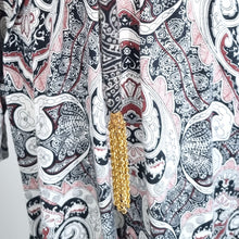 Load image into Gallery viewer, Vintage Rositta Maxi Dress Paisley 70s Belted Kaftan  Austria Long Sleeves 12