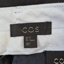 Load image into Gallery viewer, COS Tailored Trousers Men's Tapered High Rise Pockets Work Office Pleated Black UK 34