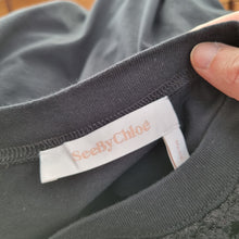 Load image into Gallery viewer, See by Chloé Blouse Lace Black Long Sleeves Peplum Top Victoriana Gothic Large