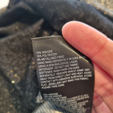 Load image into Gallery viewer, Whistles Jumper Sparkly Lurex Top Metallic V Neck Lightweight Grey Party Medium