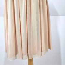 Load image into Gallery viewer, Zara Nude Dress Cocktail Tulle Skirt Ruffle Collar Occasion Knee Length Medium