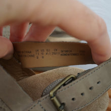 Load image into Gallery viewer, Clarks Real Leather Brown Tan Sandals Wedge Platforms Crocodile Straps Shoes UK 7.5