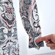 Load image into Gallery viewer, Vintage Rositta Maxi Dress Paisley 70s Belted Kaftan  Austria Long Sleeves 12