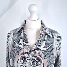 Load image into Gallery viewer, Vintage Rositta Maxi Dress Paisley 70s Belted Kaftan  Austria Long Sleeves 12