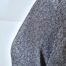 Load image into Gallery viewer, Whistles Jumper Sparkly Lurex Top Metallic V Neck Lightweight Grey Party Medium