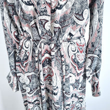 Load image into Gallery viewer, Vintage Rositta Maxi Dress Paisley 70s Belted Kaftan  Austria Long Sleeves 12