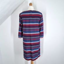 Load image into Gallery viewer, Seasalt Cornwall Dress Striped Folly Cove Tunic Shift Blue Red Pockets Cotton 12