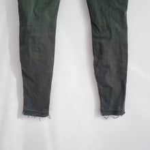Load image into Gallery viewer, J Brand Skinny Jeans Khaki Green 23 XS Distressed Alana Ripped Mid Rise Stretch
