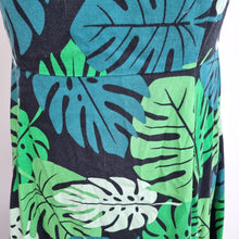 Load image into Gallery viewer, Collectif Dress A Line Monstera Leaf Dolores Stretch Retro Cotton Midi 50s 18

