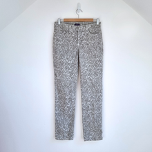 Load image into Gallery viewer, NYDJ Leopard Print Jeans UK 6 Beige Slim Fit Stretch Denim Mid Rise Animal
