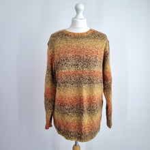Load image into Gallery viewer, Vintage Fabrizio Jumper Mohair Blend M L Knit Striped Mustard 80s 90s Sweater
