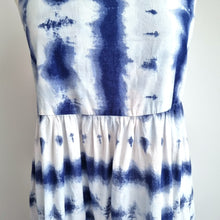 Load image into Gallery viewer, Next Maxi Dress Tie-Dye 100% Cotton Blue White Back Bow Detail Sleeveless 14
