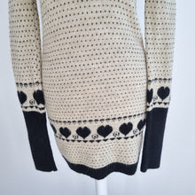 Load image into Gallery viewer, Kate Moss for Topshop Jumper Dress Fair Isle Cream Black Tunic Wool Mix Mini 10
