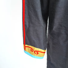 Load image into Gallery viewer, Indigo Moon Jacket Embroidered Duster Button Down Bohemian Patchwork Arty Small
