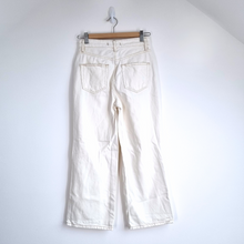 Load image into Gallery viewer, We The Free People Jeans Ripped Off-White Ankle W26 Wide Leg Button High Rise
