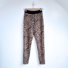 Load image into Gallery viewer, Zara Leopard Print Leggings Small Brown Black Animal Stretch Skinny Trousers
