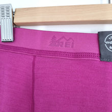 Load image into Gallery viewer, REI Kids Thermal Leggings Merino Wool M 10-12 Pink Base Layer Hiking Outdoors
