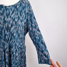 Load image into Gallery viewer, Fat Face Teal Dress UK 18 Pockets Casual Jersey Cotton Blend Skater Long Sleeves
