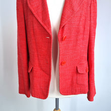 Load image into Gallery viewer, Talbots Blazer Jacket Red Coral UK 12 Italian Fabric Smart Tailored Work Classic
