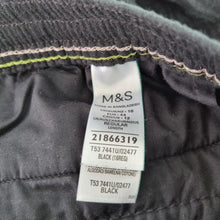 Load image into Gallery viewer, M&amp;S Per Una Trousers Wide Leg 16 Cheesecloth Black Palazzo High Rise 100% Cotton
