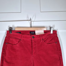 Load image into Gallery viewer, NEW NYDJ Red Jeans Sheri Slim Lift &amp; Tuck Stretch Velvety Mid Rise UK 10 US 6
