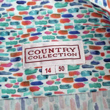 Load image into Gallery viewer, Country Collection Shirt Dress UK 14 Midi Belted Abstract Print Pockets Cotton
