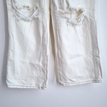 Load image into Gallery viewer, We The Free People Jeans Ripped Off-White Ankle W26 Wide Leg Button High Rise
