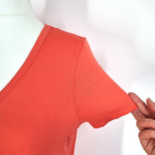 Load image into Gallery viewer, M&amp;S Maxi T-Shirt Dress Coral UK 16 Short Sleeves Stretch Viscose Casual Relaxed
