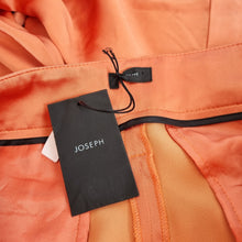 Load image into Gallery viewer, Joseph Satin Trousers Pleated Dress Pants Orange Dean Liquid Work UK 6 EU 34
