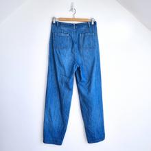 Load image into Gallery viewer, Seasalt Cornwall Jeans Trousers Stones Throw Barrel Pleated High Rise Blue UK 8
