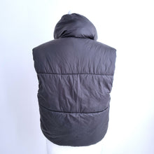 Load image into Gallery viewer, Zara Reversible Gilet Puffer Down Black Green Jacket Waistcoat Zip Small Medium
