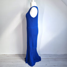 Load image into Gallery viewer, Phase Eight Maxi Dress 16 Royal Blue Willow Knitted Pointelle Occasion Party
