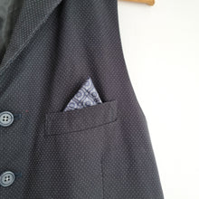 Load image into Gallery viewer, Spitalfields Clothing Co Waistcoat 42R Grey Dotted Smart Tailored Suit Vest
