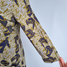 Load image into Gallery viewer, White Stuff Tunic Dress Size 16 Bird Print Jersey 100% Cotton Green Pockets Mini
