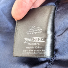 Load image into Gallery viewer, M&amp;S Per Una Gilet Navy Blue Faux Fur Trim Vest Medium Waistcoat Pockets Casual
