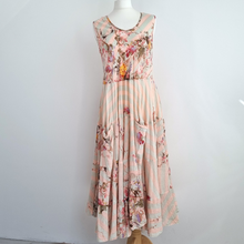 Load image into Gallery viewer, Antica Sartoria Dress Midi Pockets Summer 100% Cotton Light Pink Beach S M
