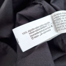 Load image into Gallery viewer, Zara Dress Midi Maxi Black Pockets Sundress 100% Cotton Shirred A Line Strap XL

