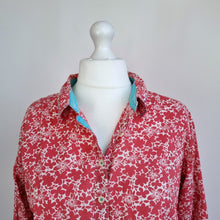 Load image into Gallery viewer, Boden Shirt Floral Print UK 20 Pink 100% Cotton Blouse Long Sleeves Button Down
