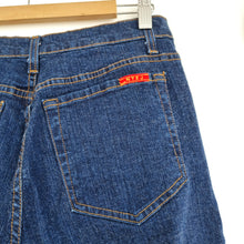 Load image into Gallery viewer, NYDJ Tummy Tuck Jeans Rhinestone Embellished Bootcut Dark Blue High Rise UK 14

