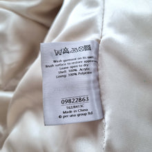 Load image into Gallery viewer, M&amp;S Faux Fur Coat Per Una Jacket Cream Beige Lined Hook &amp; Eye Evening Medium
