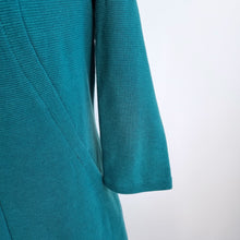 Load image into Gallery viewer, Boden Shift Dress Teal Green UK 10 Textured Smart Work Pockets Knee Length

