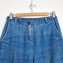 Load image into Gallery viewer, Seasalt Cornwall Jeans Trousers Stones Throw Barrel Pleated High Rise Blue UK 8

