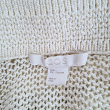 Load image into Gallery viewer, COS Cream Cardigan Short Sleeves 100% Cotton Blouse Summer Knit Buttons Large
