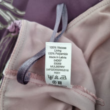 Load image into Gallery viewer, Long Tall Sally Skirt Maxi 16 18 Bias Cut Fit &amp; Flare Purple Floral Print Lined
