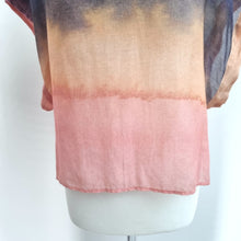 Load image into Gallery viewer, Mes Soeurs Et Moi Top Silk Blend Size 2 UK 14 Tie-Dye Blouse Boxy Lagenlook
