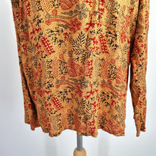 Load image into Gallery viewer, Handmade Indian Block Print Tunic Top Medium Natural Dye Cotton Boho Long Sleeve
