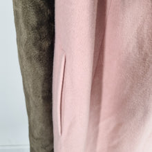 Load image into Gallery viewer, Vintage St Michael Wool Coat UK 12 Pink Faux Fur Collar 90s Oversized Pockets
