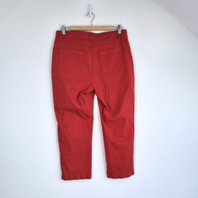 Load image into Gallery viewer, Seasalt Cornwall Albert Quay Crops Trousers Jeans Rust Red Capri Stretch Mid 12
